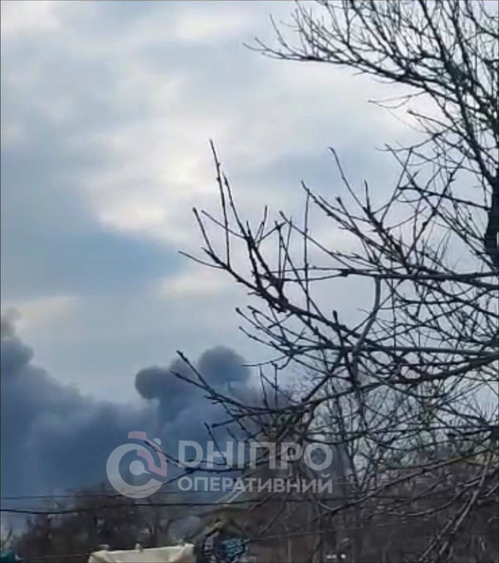 Big fire in Nikopol after Russian shelling