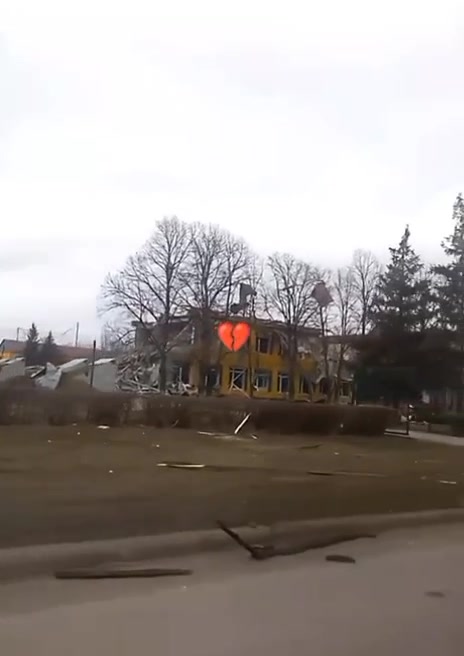 Destruction in Shakhove of Donetsk region as result of Russian shelling yesterday