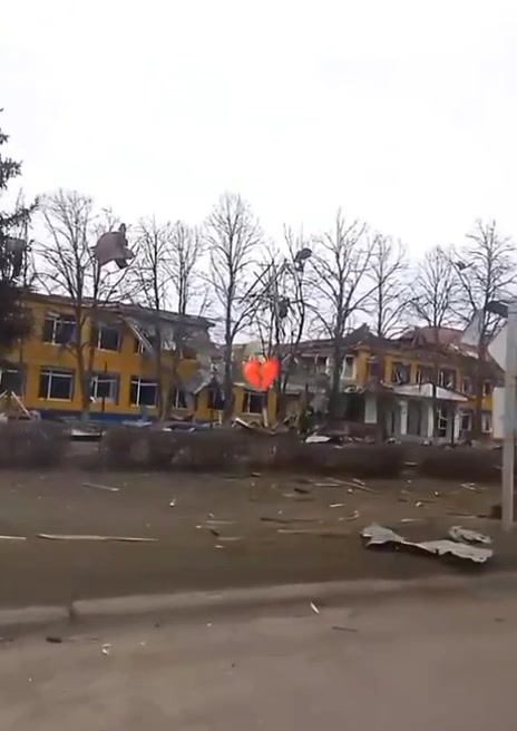 Destruction in Shakhove of Donetsk region as result of Russian shelling yesterday