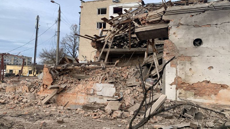 Damage to civilian infrastructure in Velykyi Burluk and Lozova of Kharkiv region as result of drone strikes 