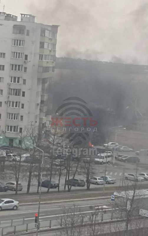 Smoke in Belgorod as result of shelling