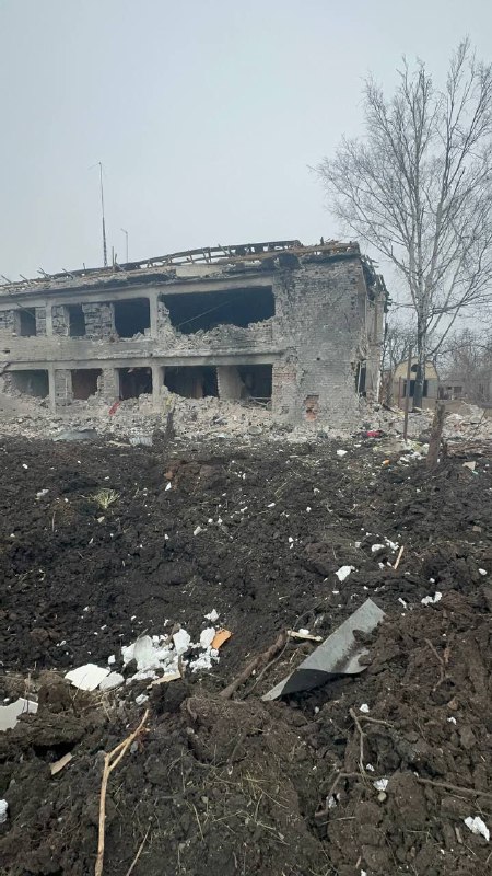 Damage in Zhelanne village of Donetsk region as result of Russian bombardment