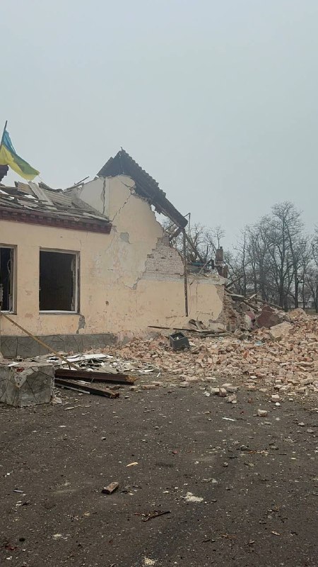 Damage in Zhelanne village of Donetsk region as result of Russian bombardment