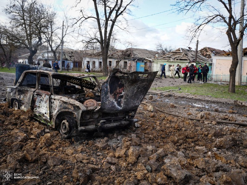 Damage in Mykolaiv as result of Russian missile strike