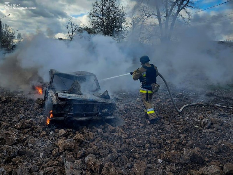 Damage in Mykolaiv as result of Russian missile strike