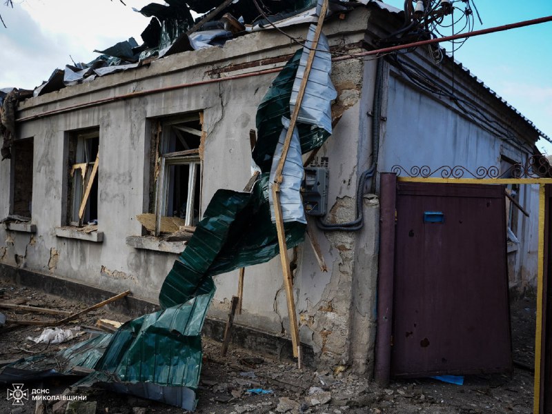 Damage in Mykolaiv as result of Russian missile strike