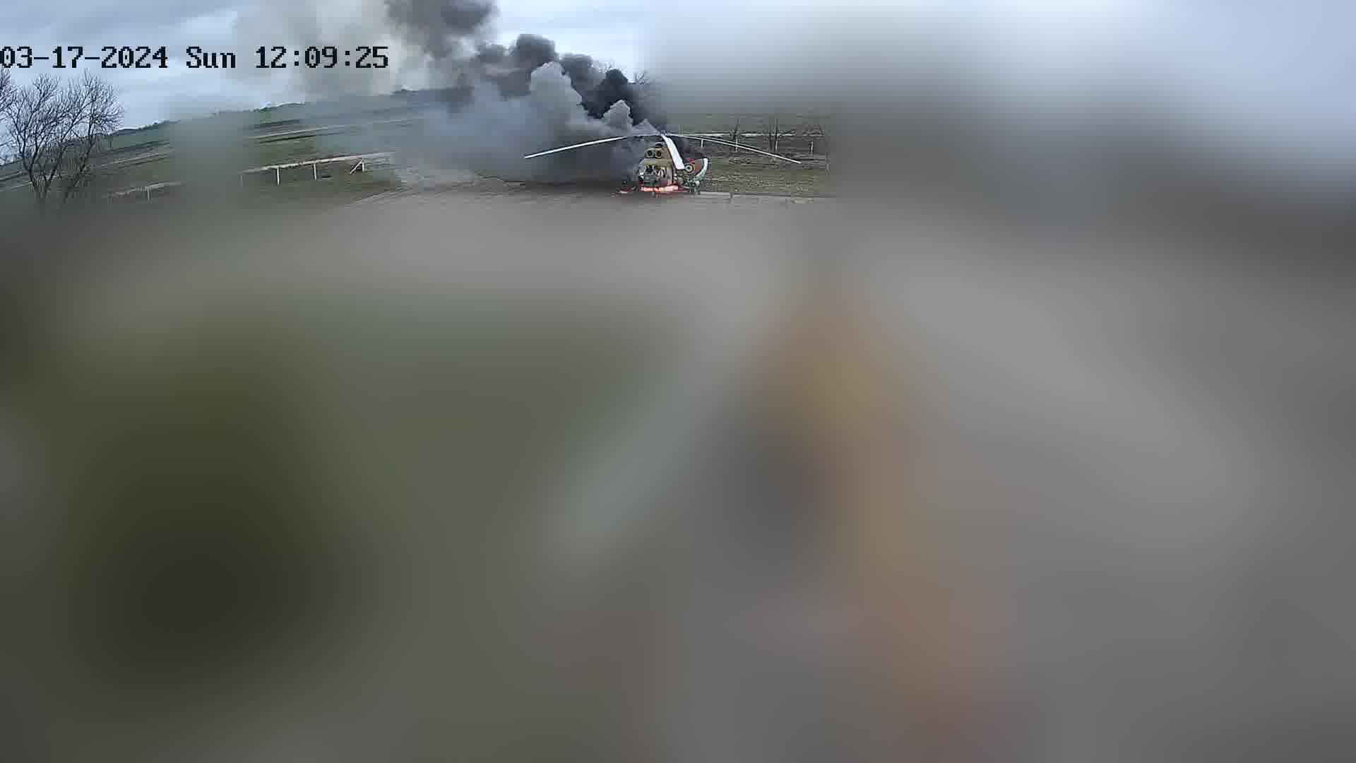 Video of Mi-8 helicopter destroyed by a drone in Transnistria