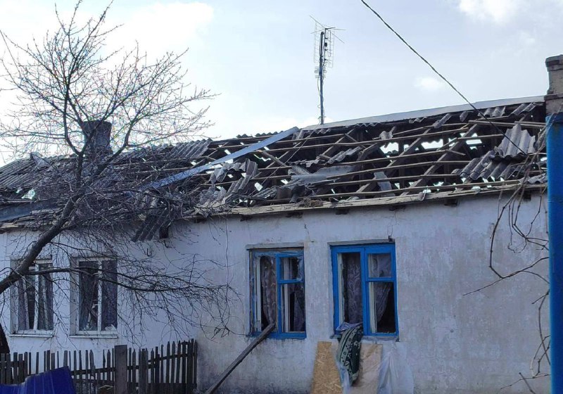 Damage in Maksymilyanivka village of Donetsk region as result of shelling