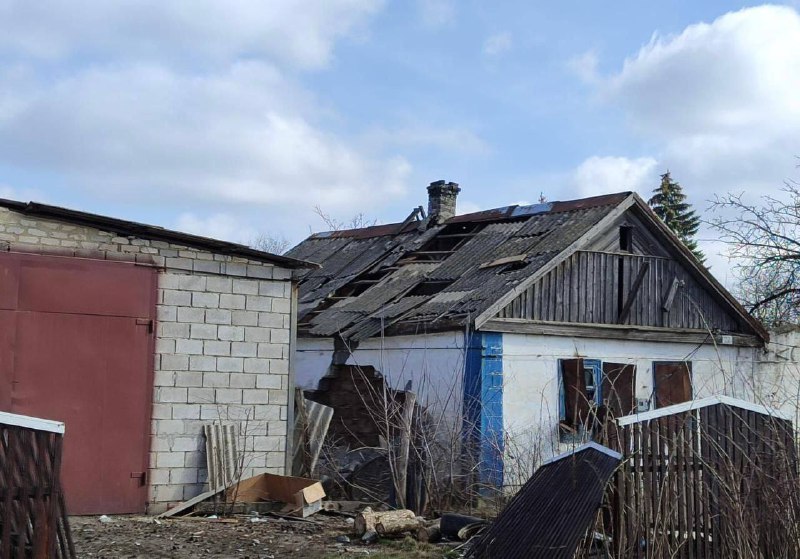 Damage in Maksymilyanivka village of Donetsk region as result of shelling