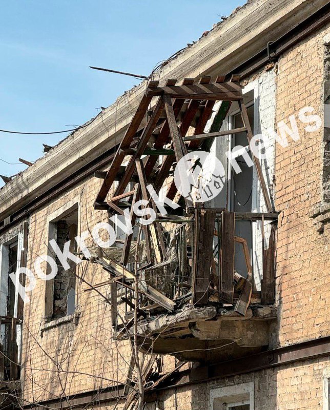 Destruction in Selydove as result of Russian bombardment