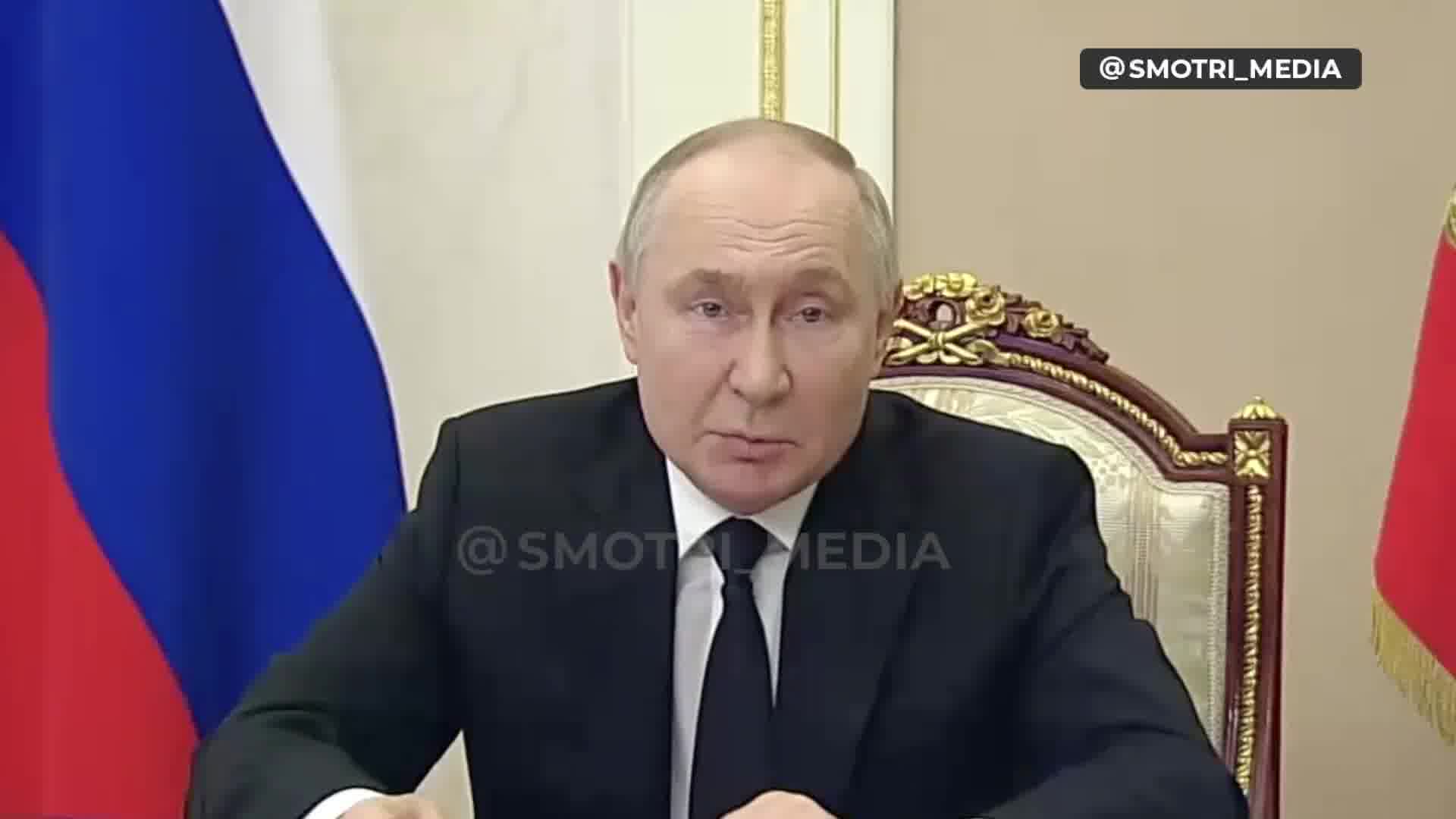 Putin: it is necessary to answer the question of why the militants tried to leave for Ukraine after committing a crime in Crocus, and who was waiting for them there