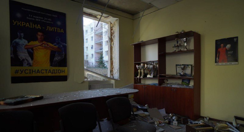 Damage in Kharkiv as result of Russian bombardment overnight